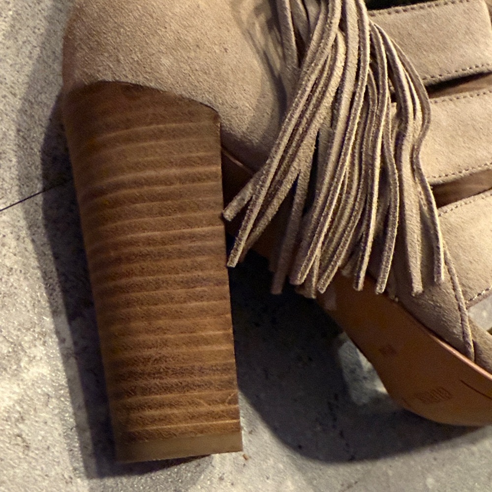 Guess Taupe Strappy Ankle Booties